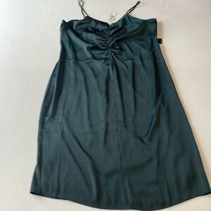 NWT Express XL teal/green dress with ruching